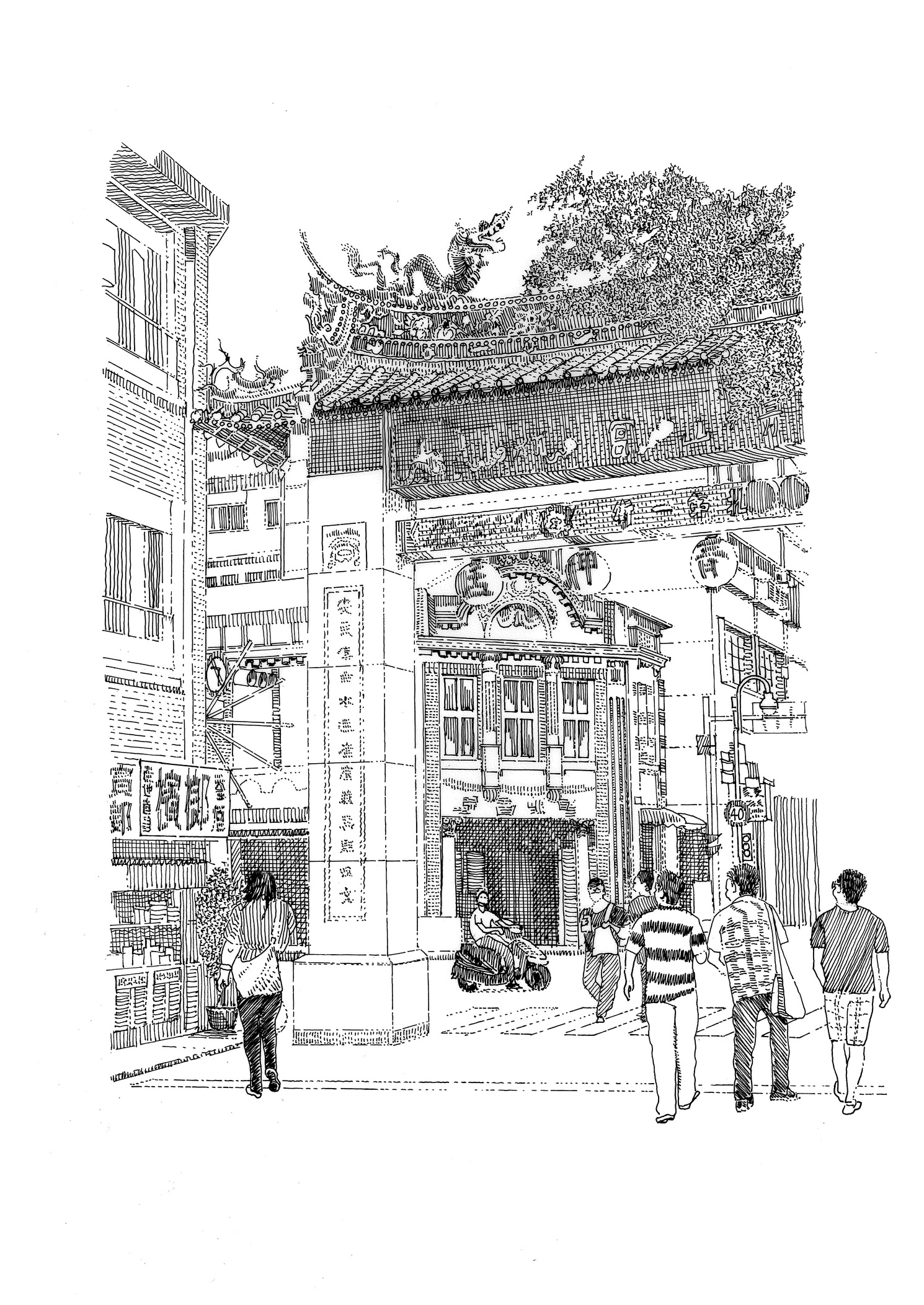 Fig 7: Street upgrading in Wanhua, the oldest settlement area in Taipei, through its traditional association with the Danshuei River