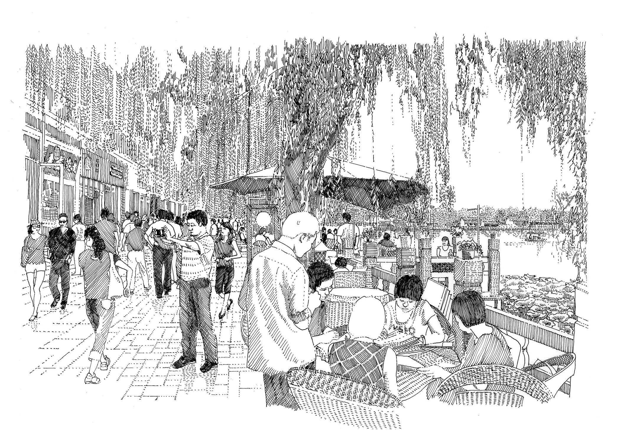 Fig 8: The area around the Xi Hai, Hou Hai and Qian Hai lakes in Beijing preserves the old mansions around the perimeter