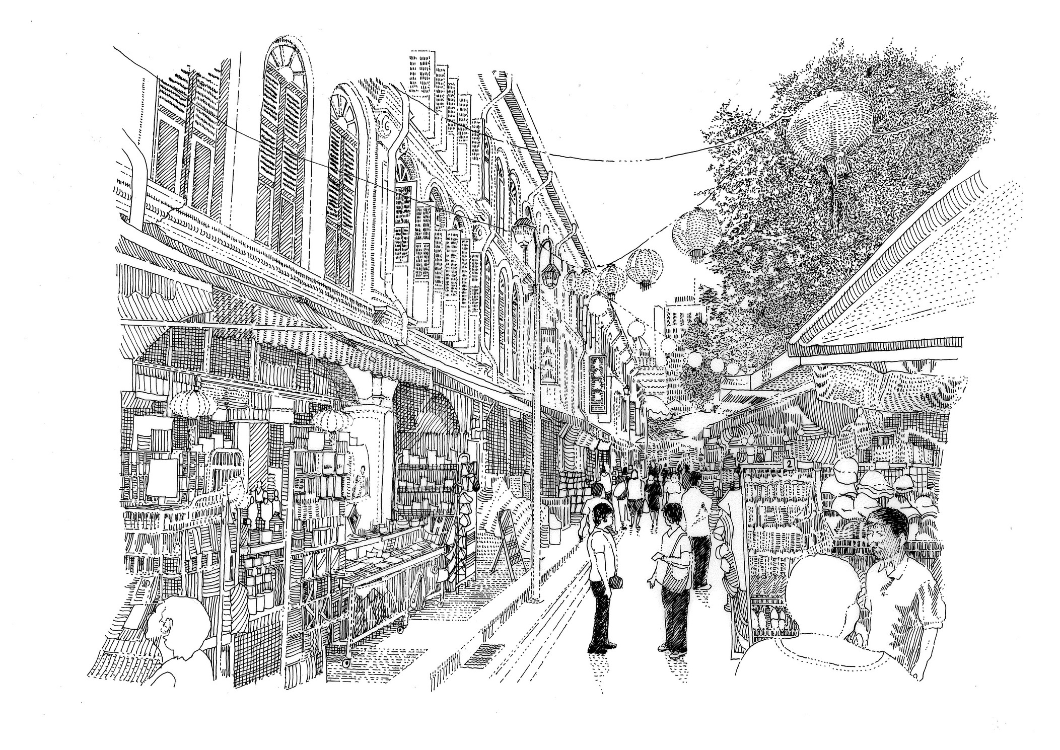 Fig 3: Regenerated Pedestrian Street in Chinatown, Singapore